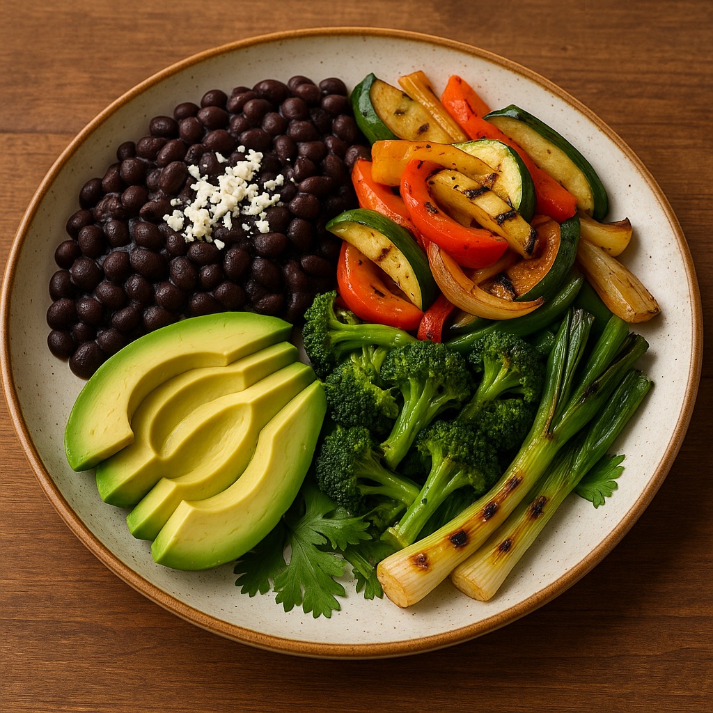 Plato de comida saludable mexicana